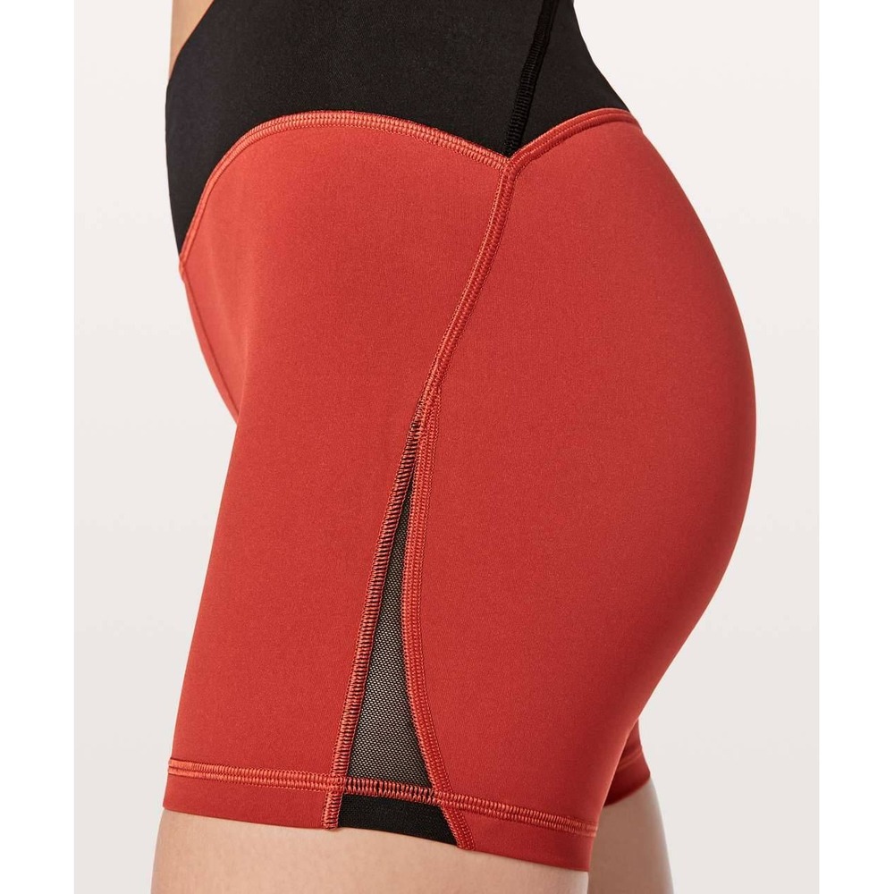 Lululemon High Rise Mesh Panel Athletic Shorts  Size 8 train times short